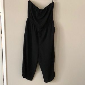 Strapless black jumpsuit